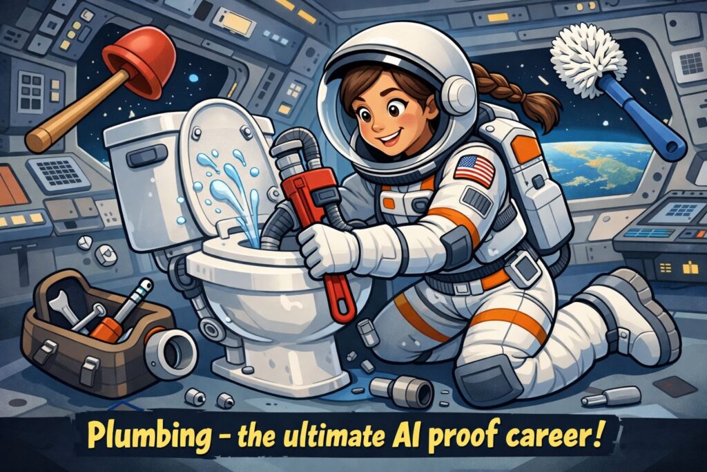 Plumbing, the AI proof career.